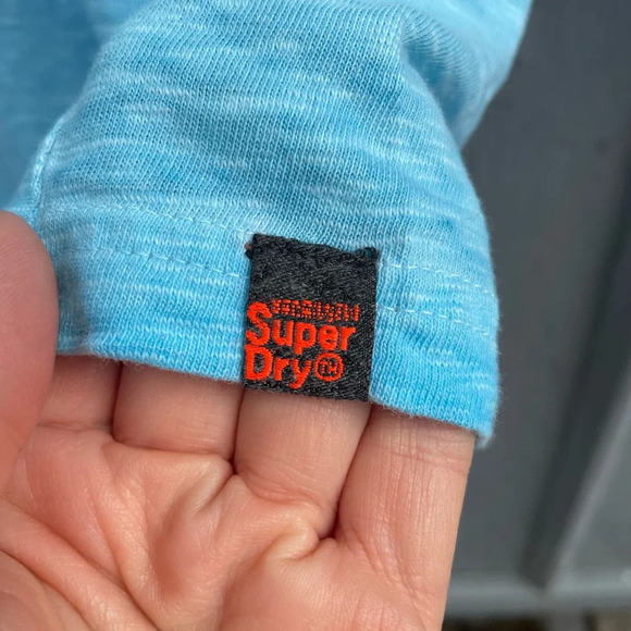 Superdry Cyan Blue  Crewneck tee, size 3XL - Picture 5 of 8